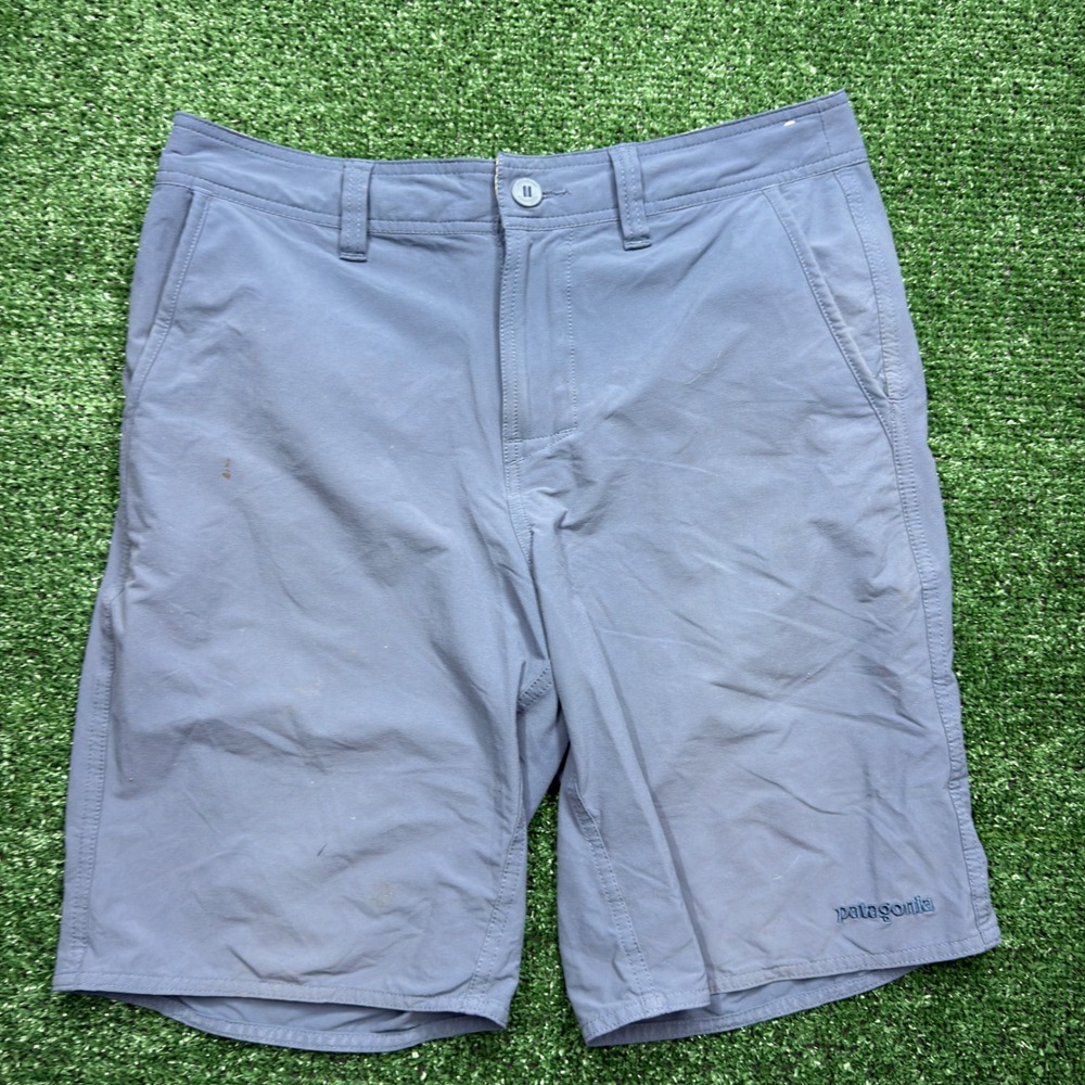 Patagonia Mens Hybrid Board Shorts Blue Grey Size 31 Stretch Quick Dry Fishing